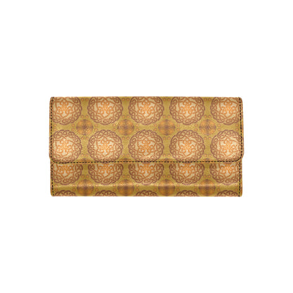 Celtic Pattern Print Design 01 Women's Trifold Wallet