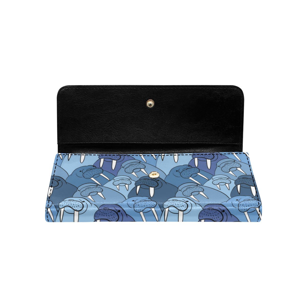 Walrus Pattern Print Design 01 Women's Trifold Wallet
