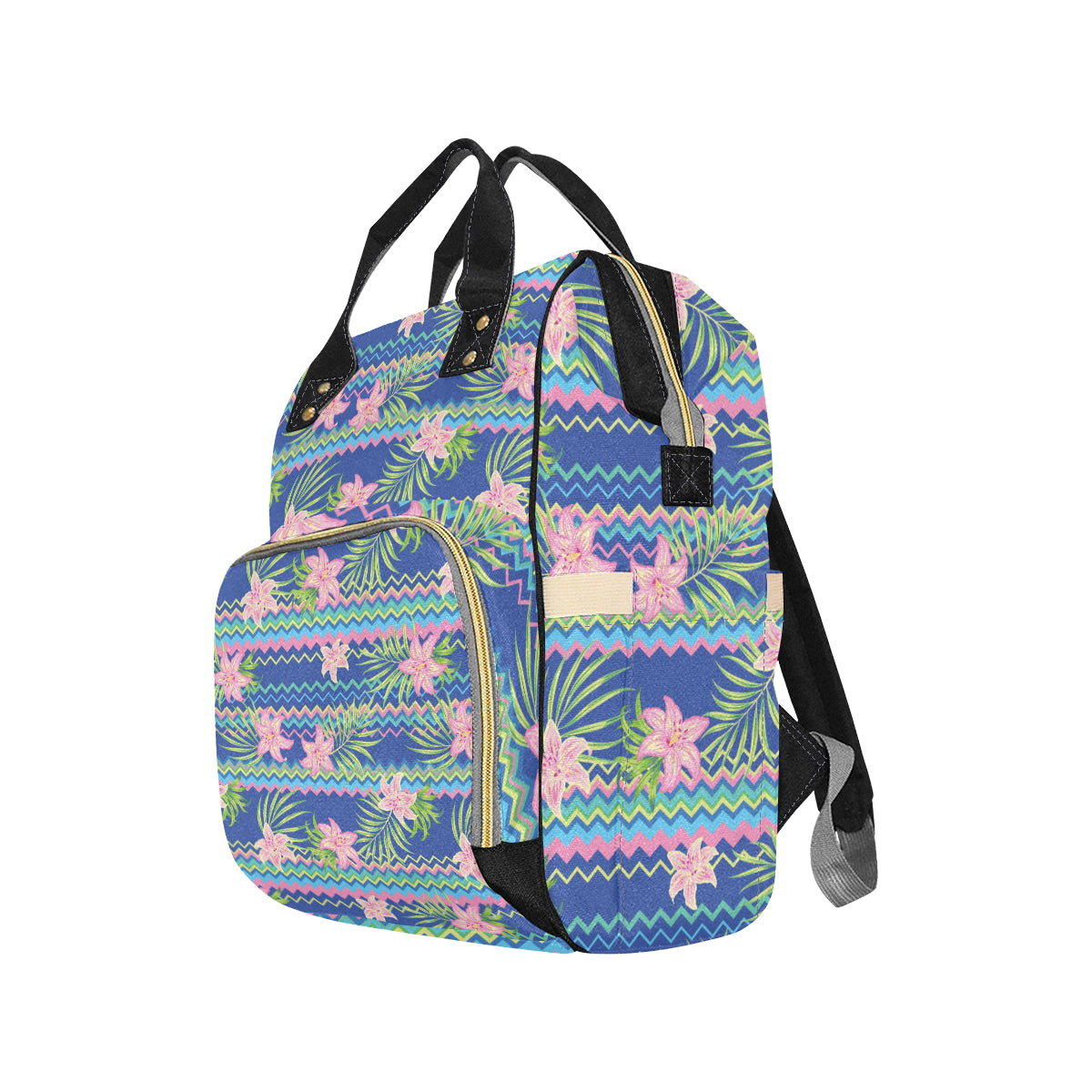 Lily Pattern Print Design LY015 Diaper Bag Backpack