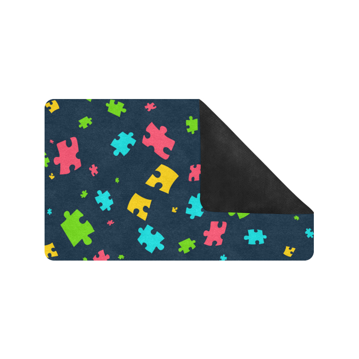 Autism Awareness Colorful Design Print Rubber Doormat