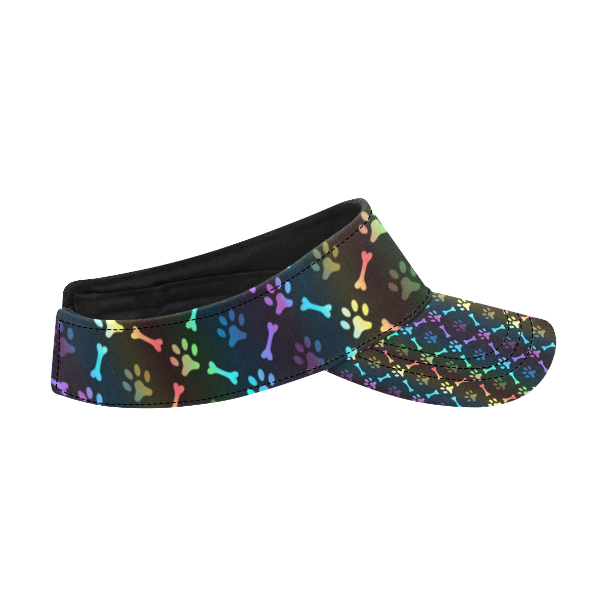 Paw Rainbow Pattern Print Design A01 Unisex Sun Visor