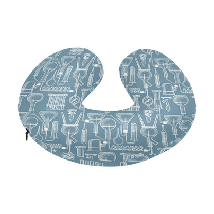 Chemical Pattern Print Design 05 U-Shaped Travel Neck Pillow