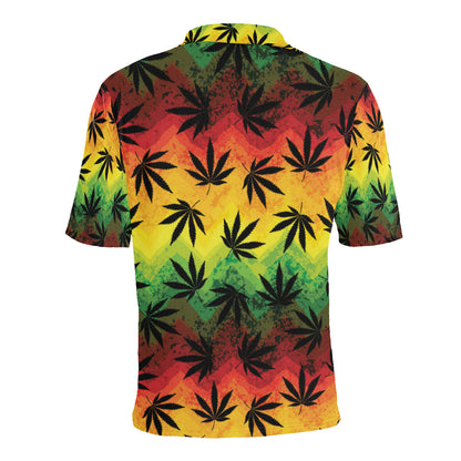 Rasta Pattern Print Design A02 Men Polo Shirt