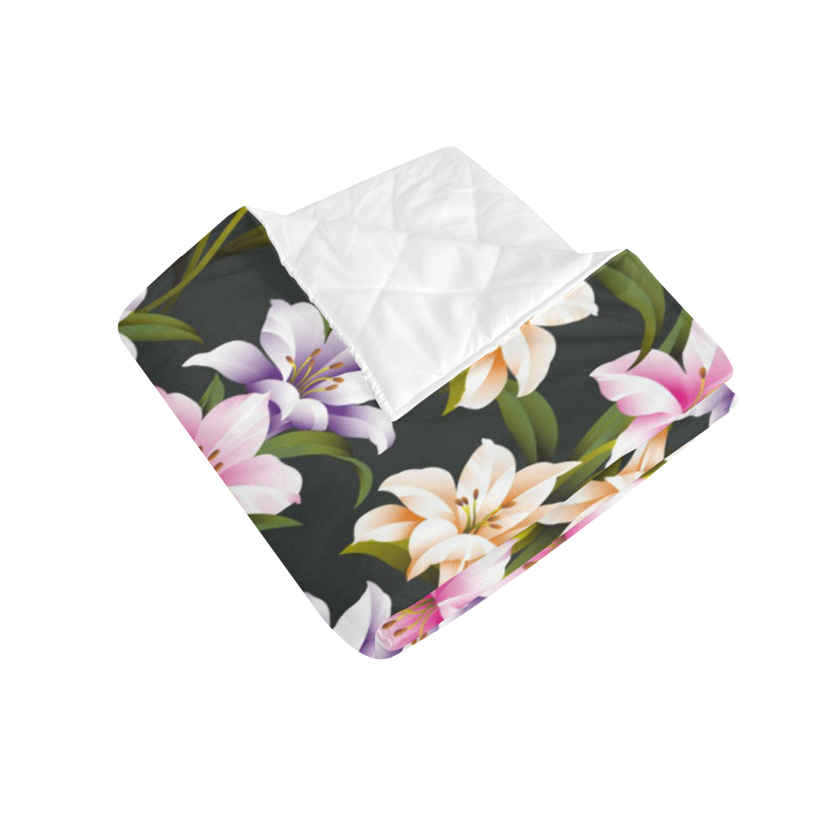 Lily Pattern Print Design LY01 Premium Quilt