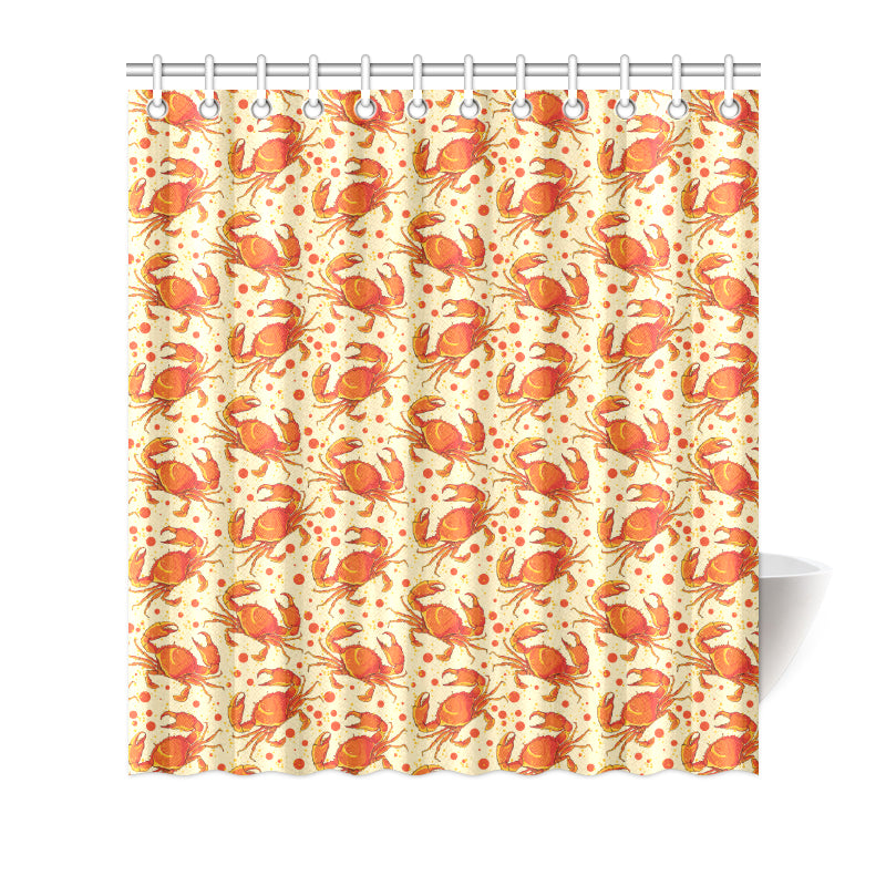 Crab Pattern Print Design 01 Shower Curtain