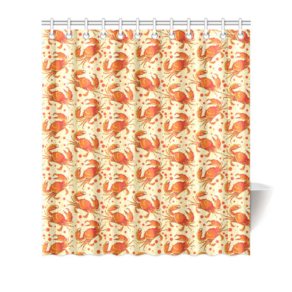 Crab Pattern Print Design 01 Shower Curtain