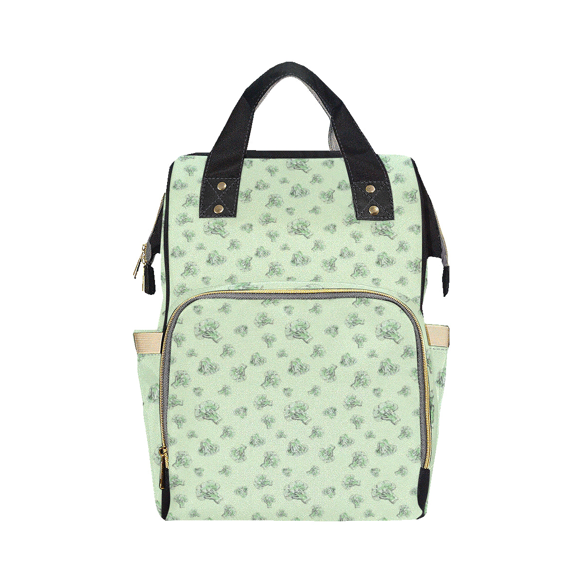 Broccoli Pattern Print Design 05 Diaper Bag Backpack