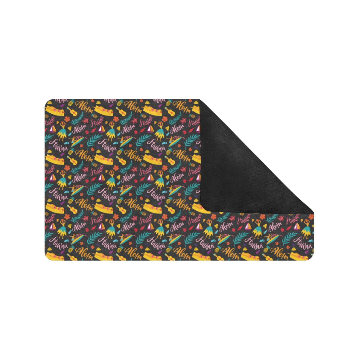Aloha Hawaii Summer Design Themed Print Rubber Doormat