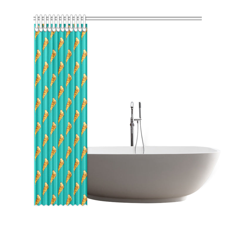 Pizza Pattern Print Design A03 Shower Curtain