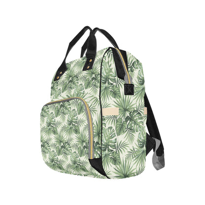 Palm Leaf Pattern Print Design A02 Diaper Bag Backpack