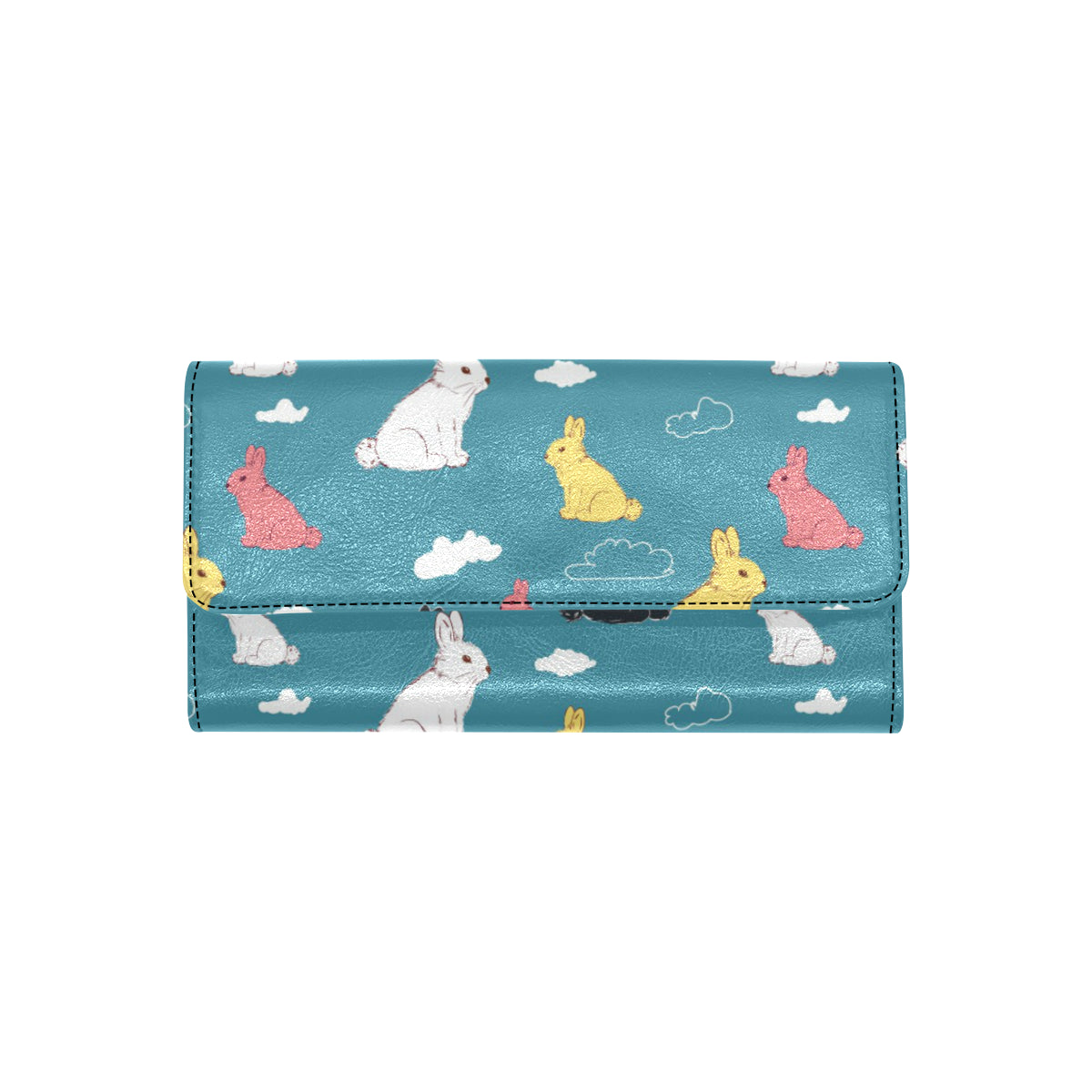 Rabbit Pattern Print Design RB014 Women's Trifold Wallet