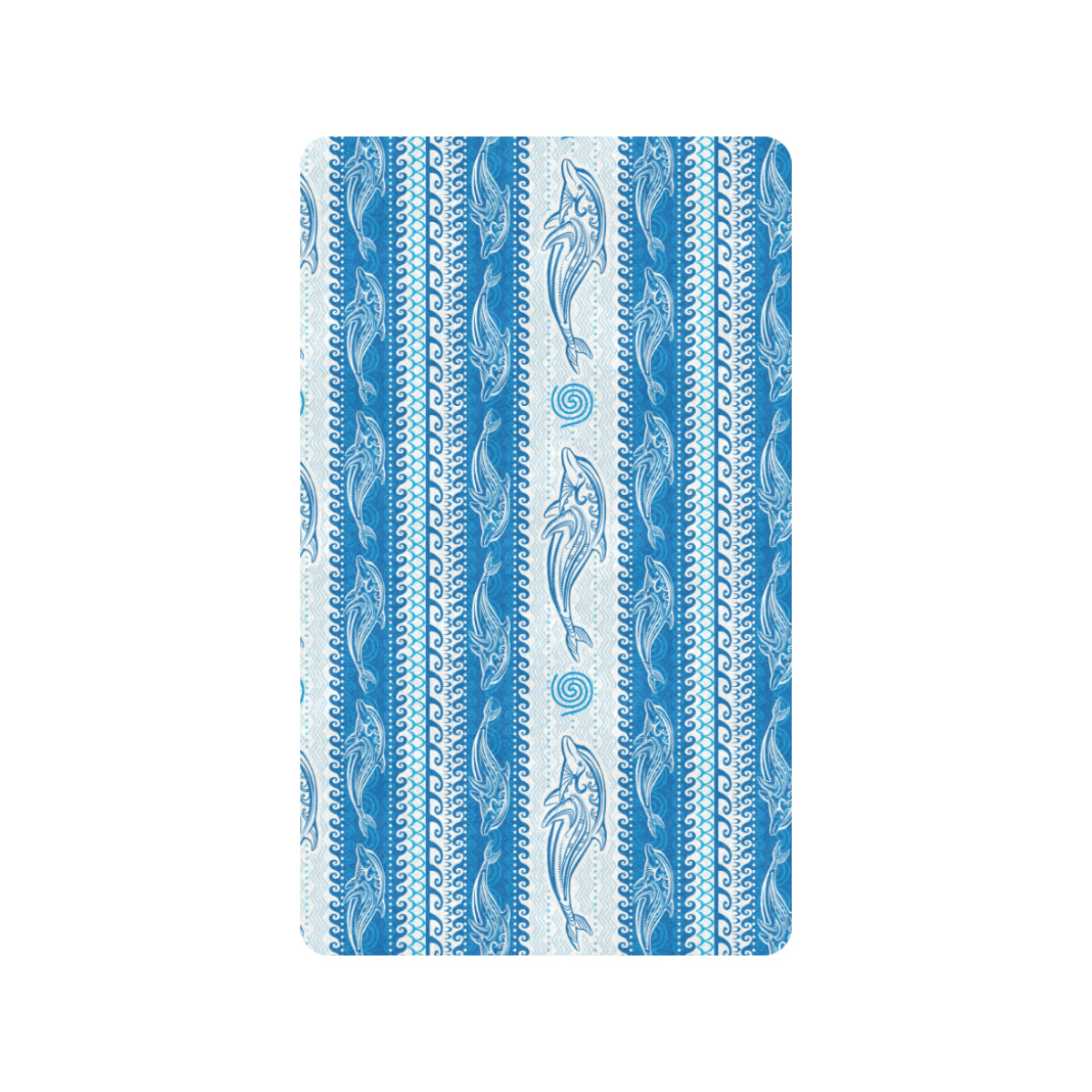 Dolphin Tribal Print Pattern Rubber Doormat