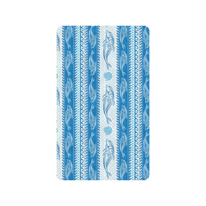 Dolphin Tribal Print Pattern Rubber Doormat