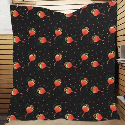 Maracas Pattern Print Design 03 Premium Quilt