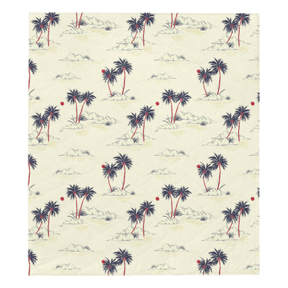 Palm Tree Pattern Print Design PT08 Premium Quilt