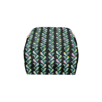 Budgerigar Pattern Print Design 03 Diaper Bag Backpack