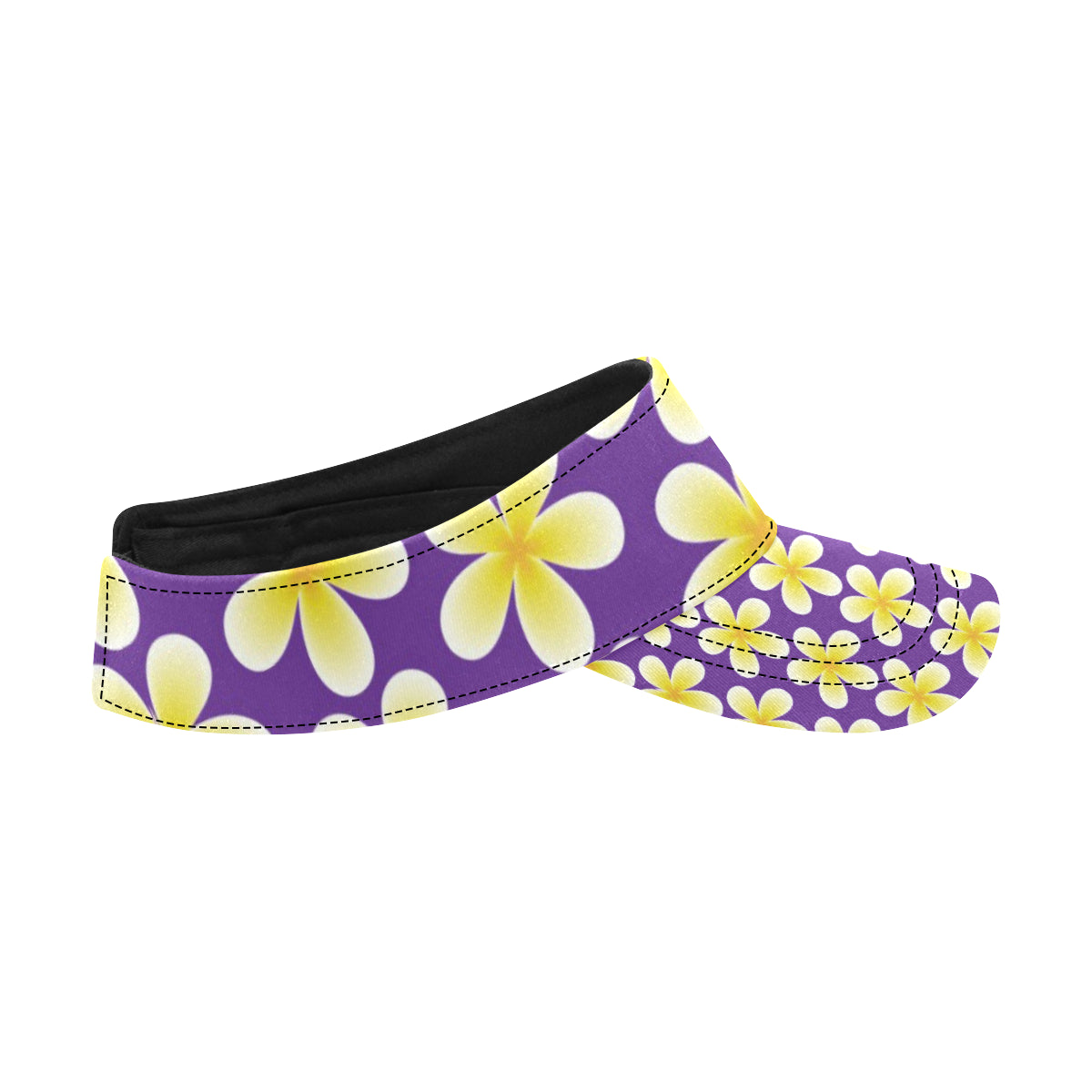 Yellow Plumeria Pattern Print Design PM05 Unisex Sun Visor