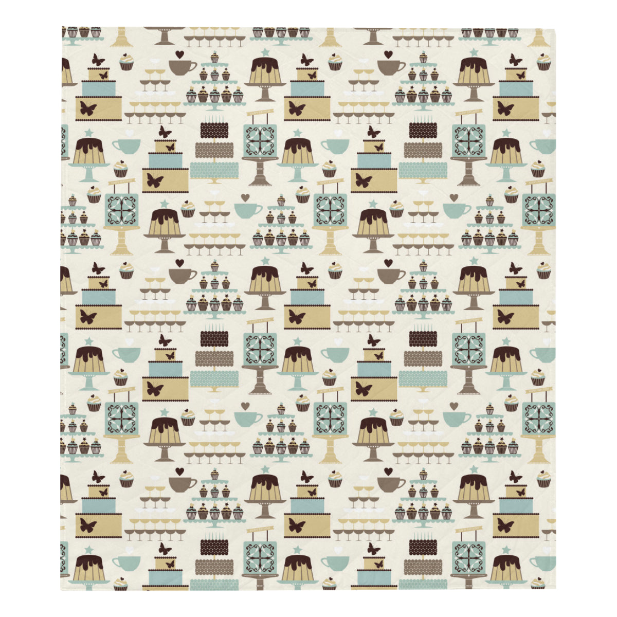 Cake Pattern Print Design 02 Premium Quilt