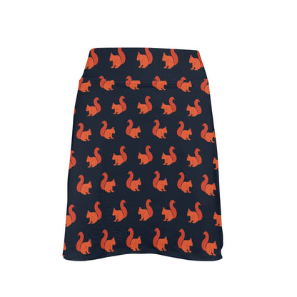 Squirrel Print Design LKS306 17" Golf & Pickleball Skort with Pockets