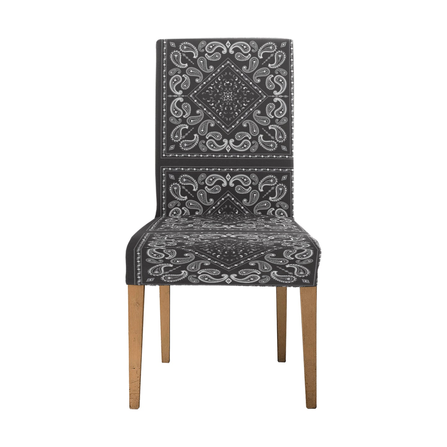 Bandana Black White Print Design LKS302 Dining Chair Slipcover