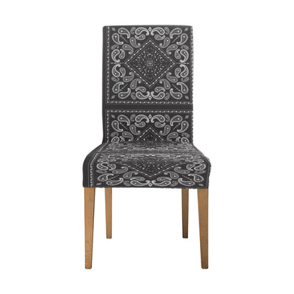 Bandana Black White Print Design LKS302 Dining Chair Slipcover