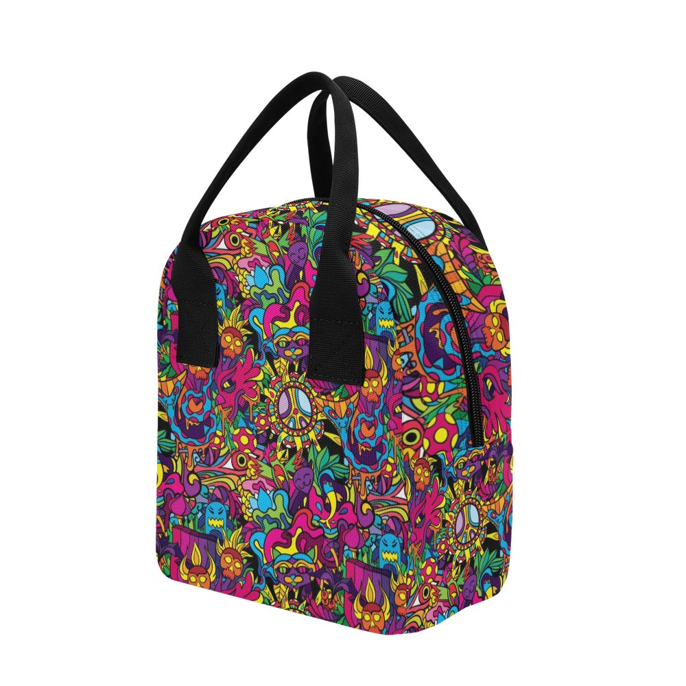 Trippy Print Design LKS304 Insulated Lunch Bag