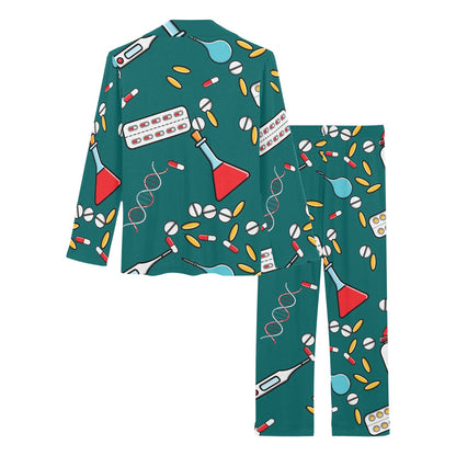Nurse Pattern Print Design A05 Women's Long Pajama Set