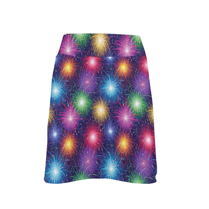 Firework Colorful Print Design LKS301 17" Golf & Pickleball Skort with Pockets