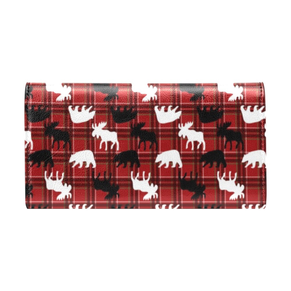 Moose Print Design LKS401 Women's Trifold Wallet