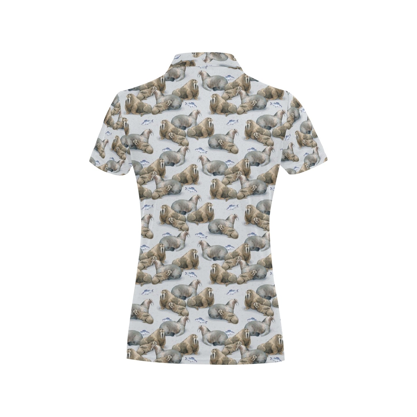 Walrus Print Design LKS401 Women's Polo Shirt