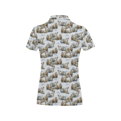 Walrus Print Design LKS401 Women's Polo Shirt
