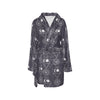 Sun Moon Print Design LKS309 Women's Fleece Robe