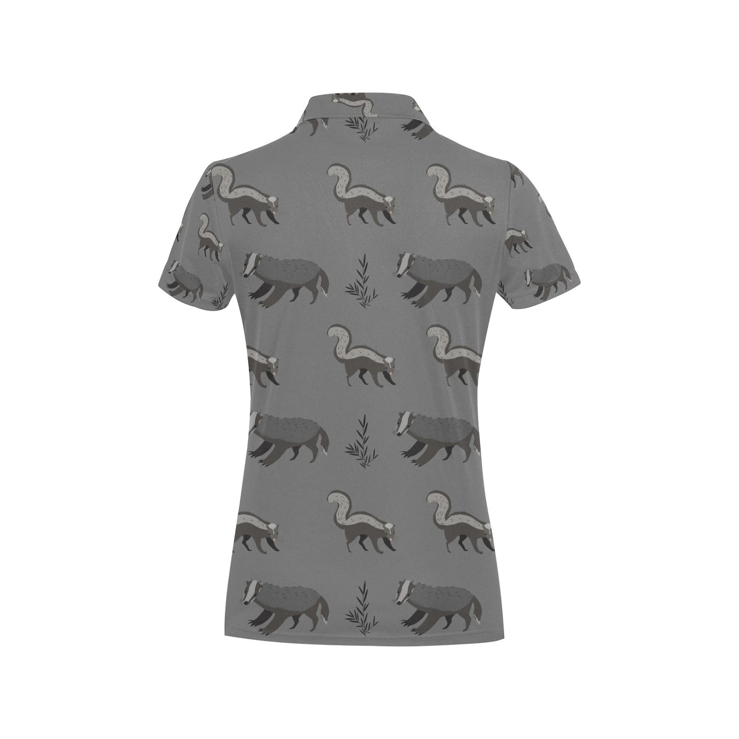 Skunk Print Design LKS301 Women's Polo Shirt