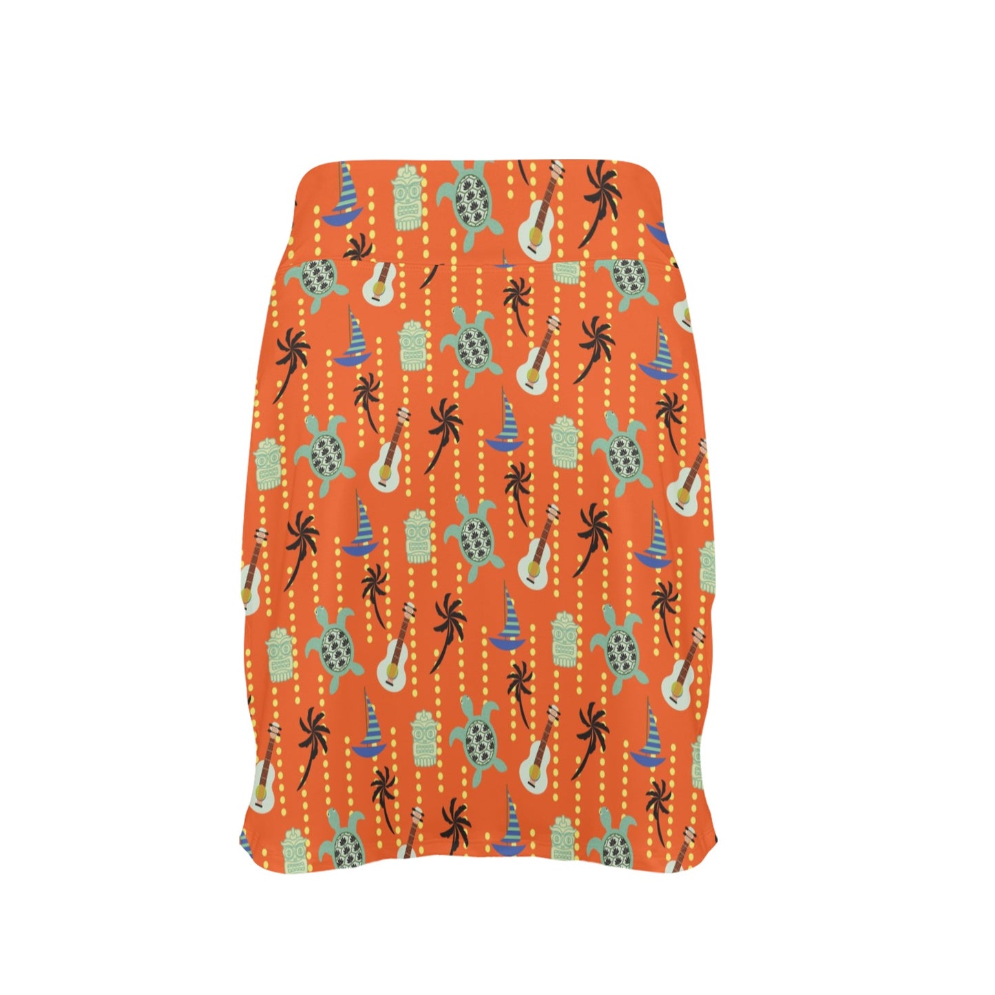 Ukulele Print Design LKS402 17" Golf & Pickleball Skort with Pockets