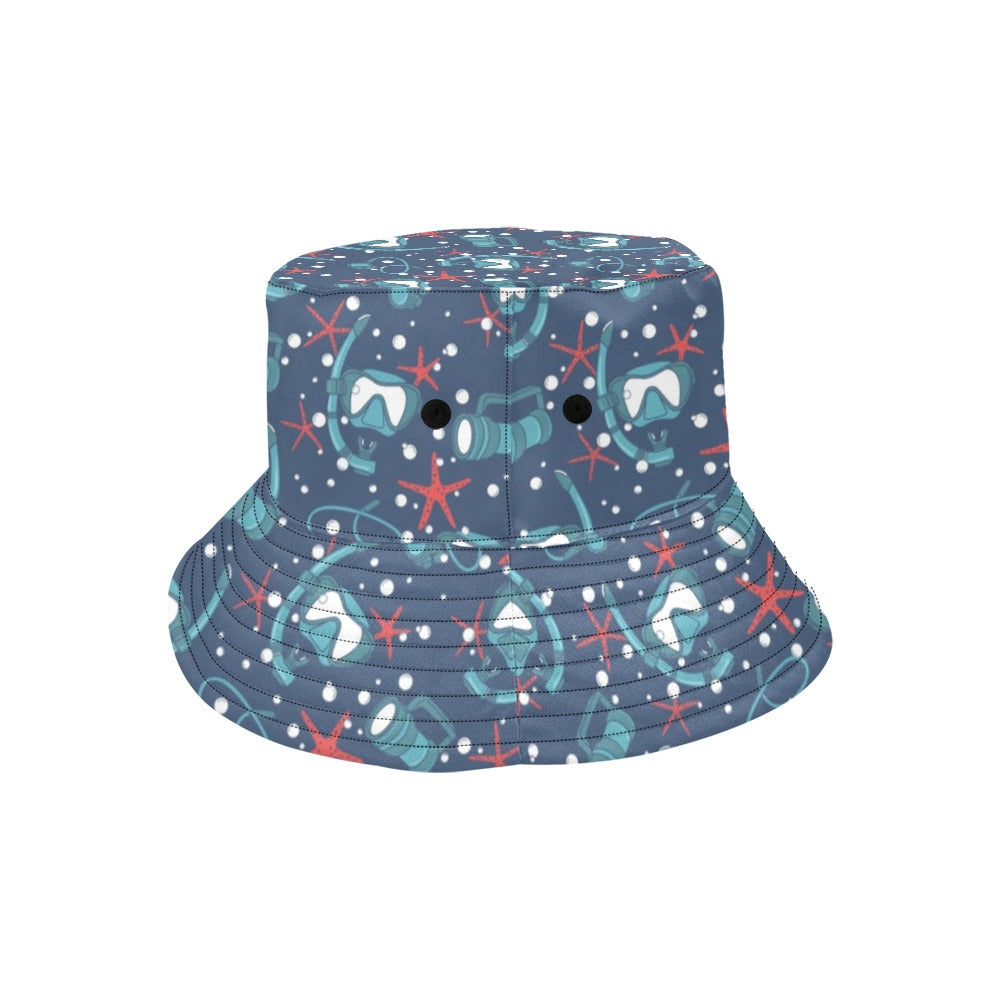 Scuba Equipment Print Design LKS302 Unisex Bucket Hat
