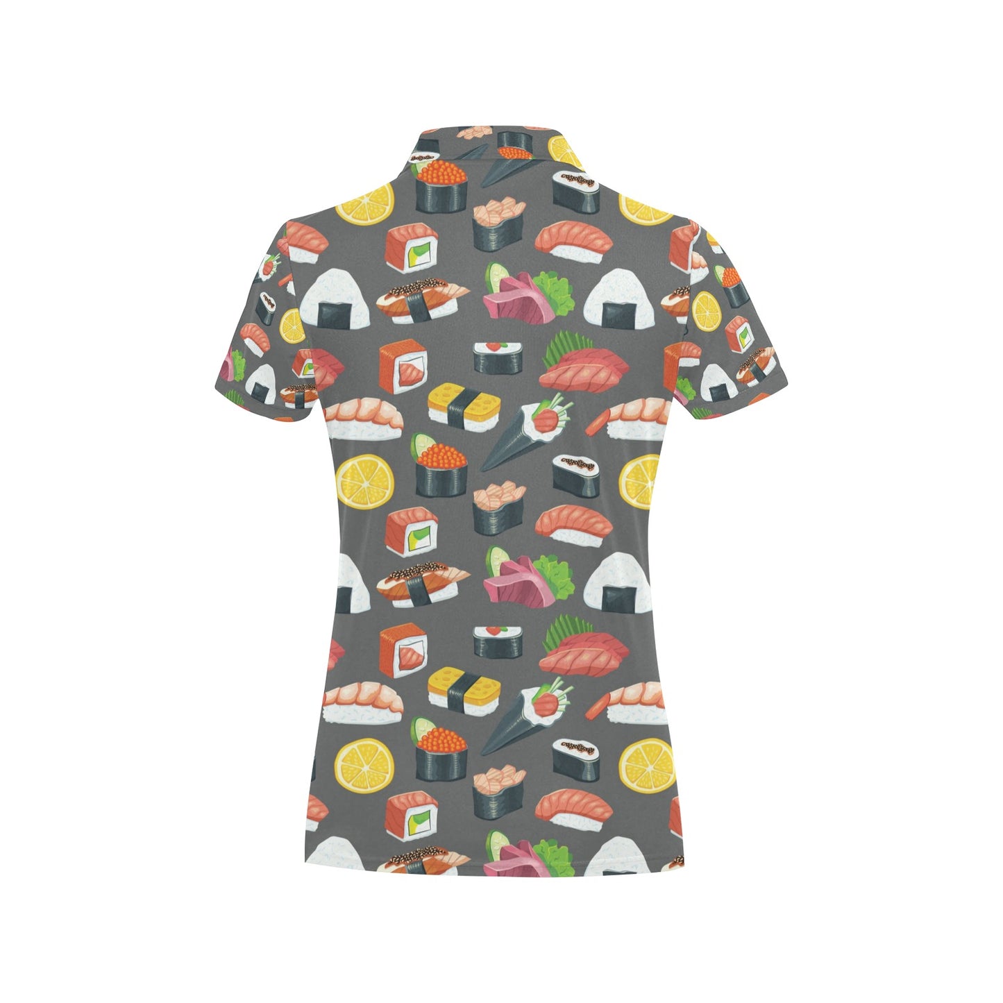 Sushi Print Design LKS302 Women's Polo Shirt