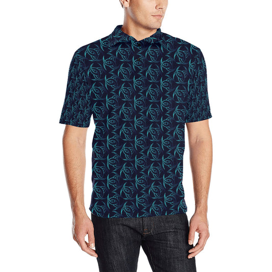 Vikings Print Design LKS302 Men Polo Shirt
