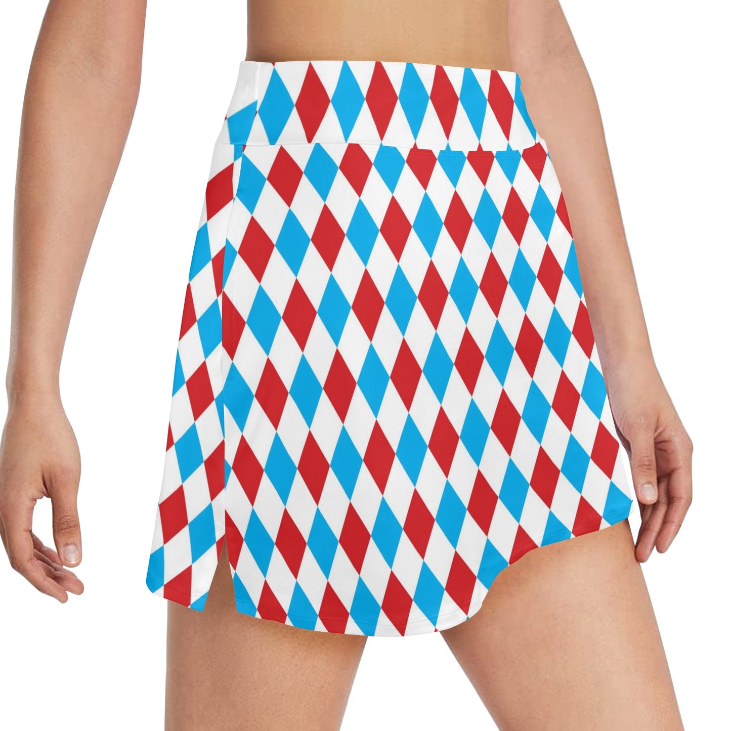 Harlequin Print Design LKS402 17" Golf & Pickleball Skort with Pockets
