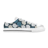 Seashell Print Design LKS3013 Women's White Low Top Shoes