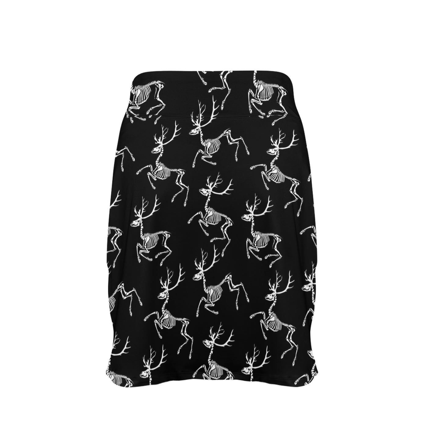 Deer Skeleton Print Pattern 17" Golf & Pickleball Skort with Pockets
