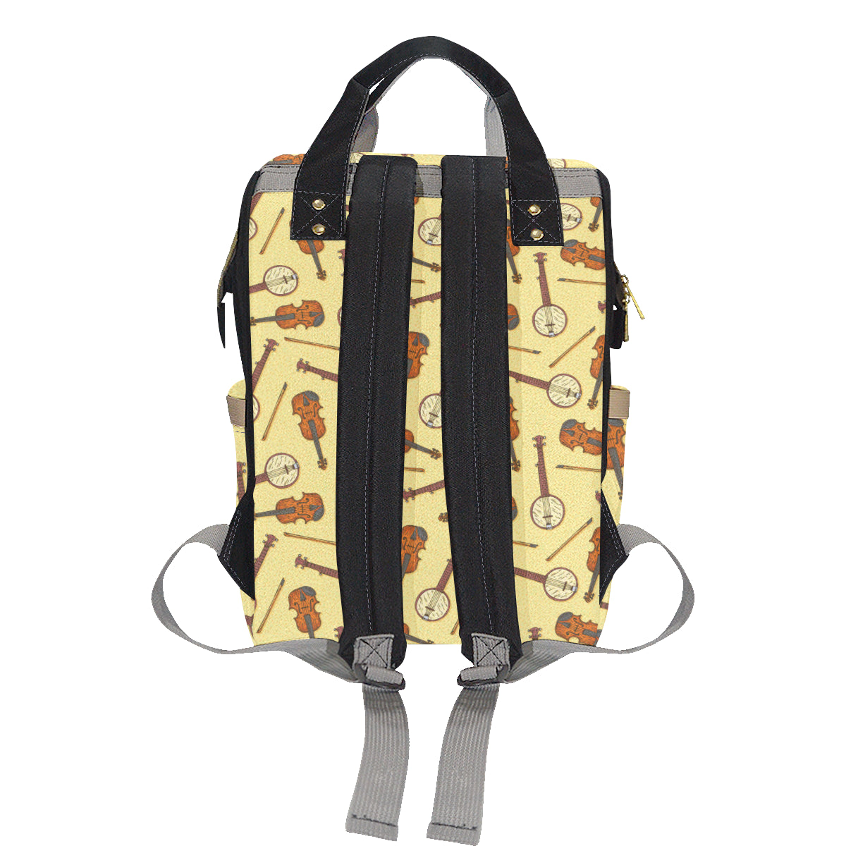 Banjo Violin Pattern Print Design 01 Diaper Bag Backpack