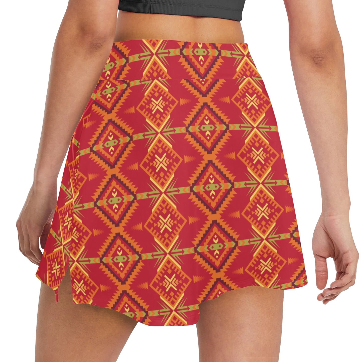 Southwest Pattern Print Design LKS305 17" Golf & Pickleball Skort with Pockets
