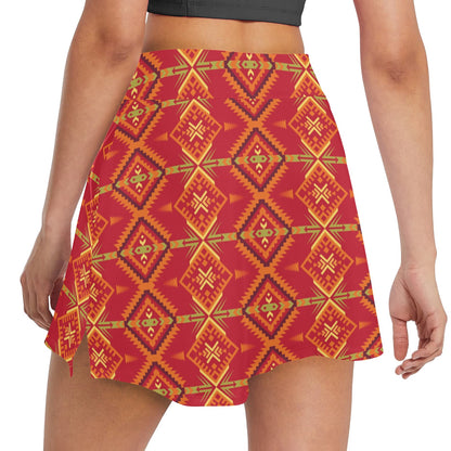 Southwest Pattern Print Design LKS305 17" Golf & Pickleball Skort with Pockets