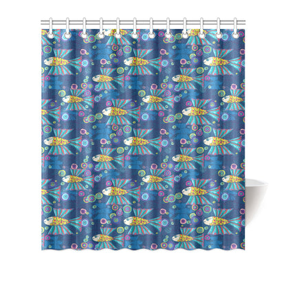 Flying Fish Pattern Print Design 01 Shower Curtain