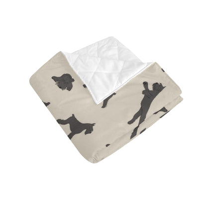 Schnauzers Pattern Print Design A06 Premium Quilt
