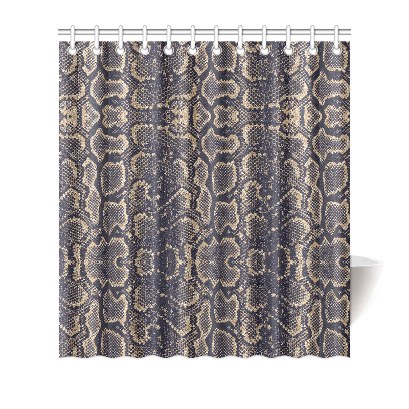 Snake Skin Pattern Print Shower Curtain