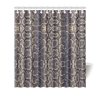Snake Skin Pattern Print Shower Curtain