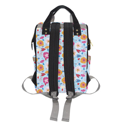 Morning Glory Pattern Print Design MG06 Diaper Bag Backpack