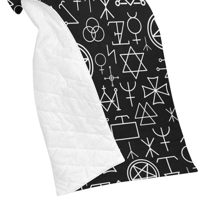 Pentagram Pattern Print Design A02 Premium Quilt