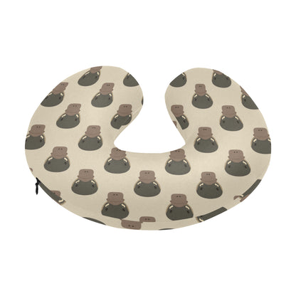 Platypus Pattern Print Design A03 U-Shaped Travel Neck Pillow